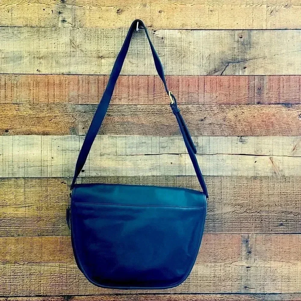 Vintage Coach Paris Large Navy Blue Bag